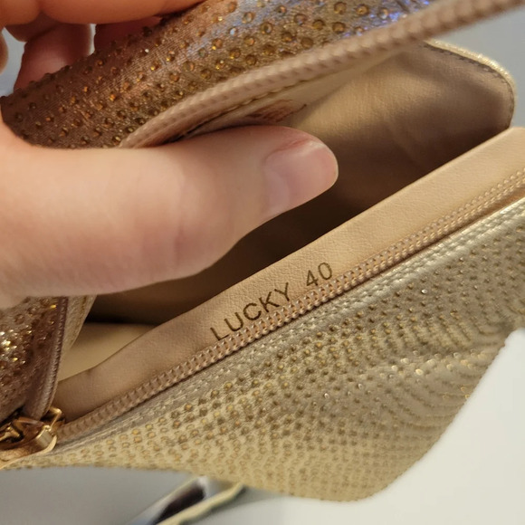 Nordstrom Lady Couture Lucky Rhinestone Metallic Stiletto Bootie - Picture 10 of 11